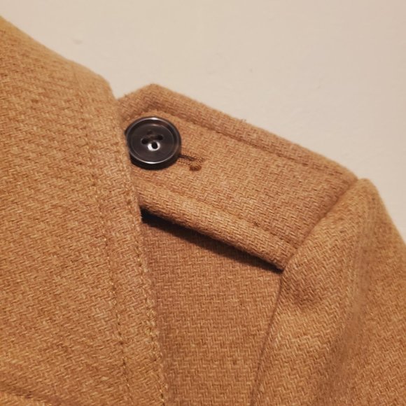 Gap Camel Wool Double Breasted Trench Coat Size Small - Picture 4 of 12